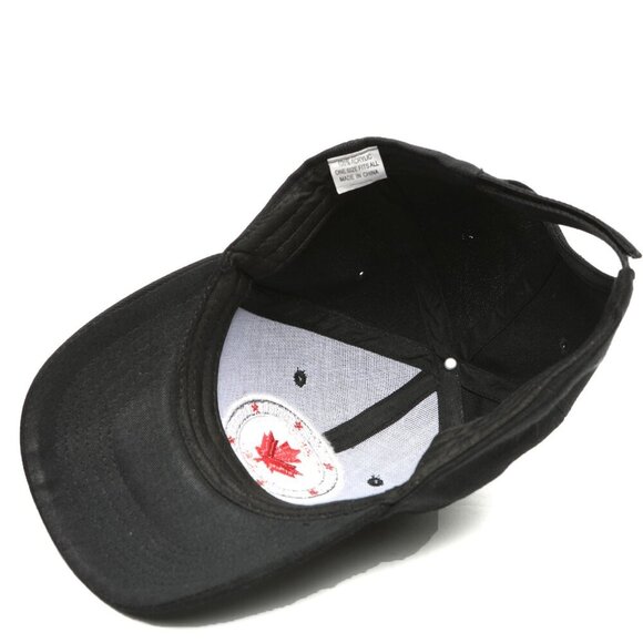 Canada Black Dat Hat Embroidered Baseball Cap Round Flag Casual Velcro Back - Picture 2 of 8